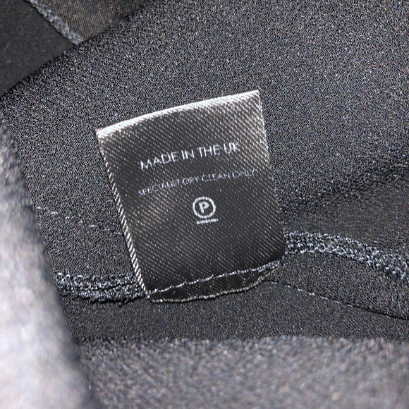 Galvan London Tunic Top Satin Long Sleeve Cold Shoulder Tie Back Black Size 2 - Picture 12 of 15